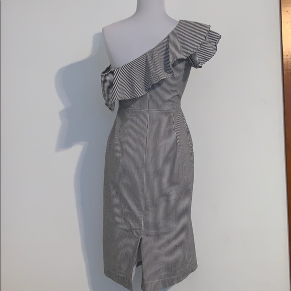 Banana Republic Blue and White Striped Dress - Picture 3 of 5